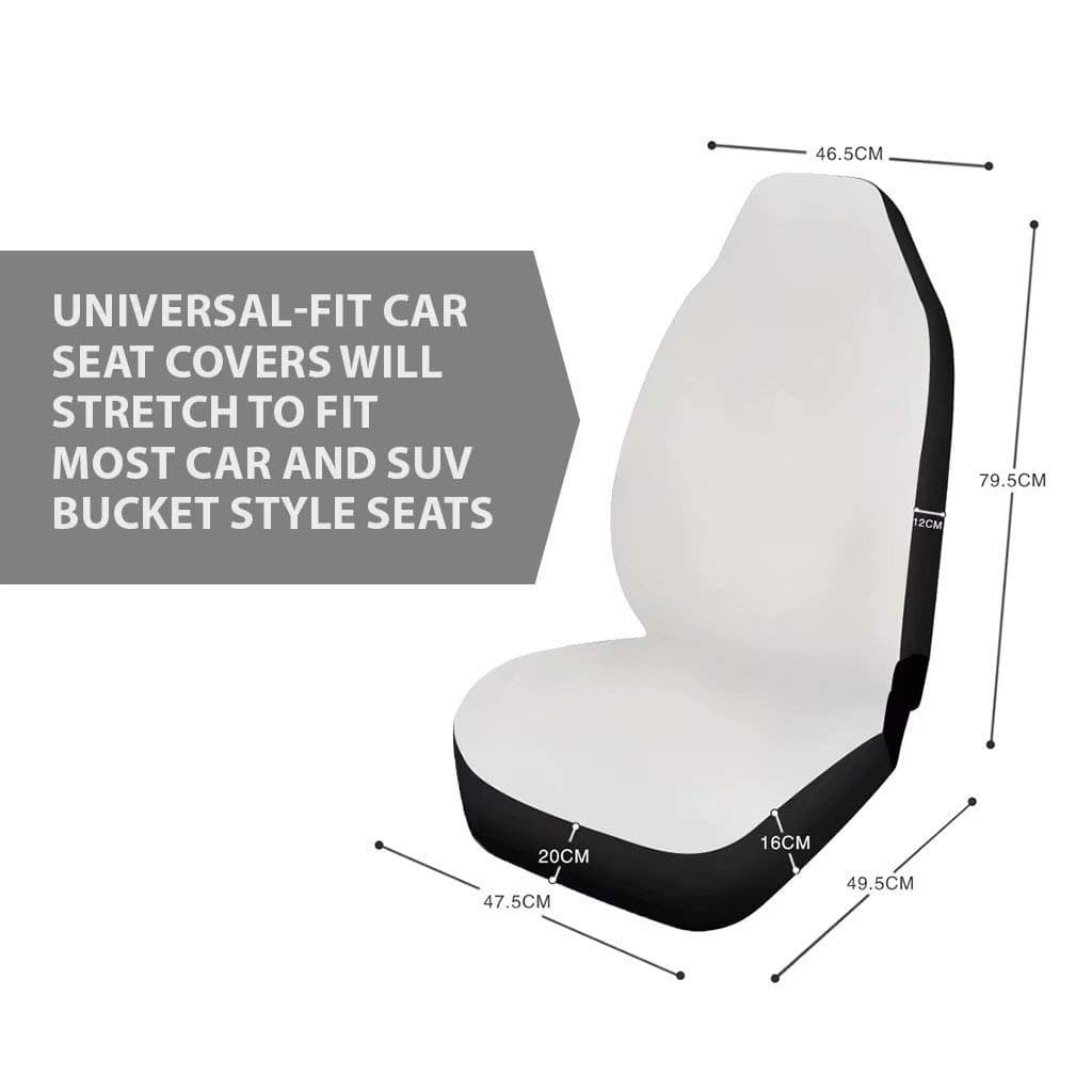 Showudesigns Universal Car Seat Cover Full Set Flower Bee Print Front Seat Covers 2 pc Protector Car Mat Covers, Fit Most Vehicle, Cars, Sedan, Truck, SUV, Van Yellow — view 2
