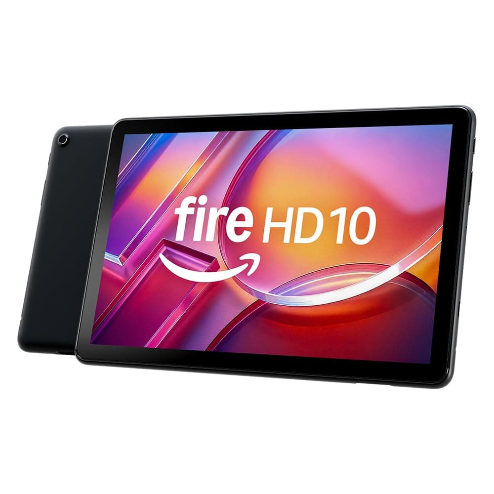 Amazon Fire HD 10 tablet (newest gen), built for relaxation, 10.1" vibrant Full HD screen, octa-core processor, 3 GB RAM, up to 13-h battery life, (2023 release), 64 GB, Black, with adverts — view 2