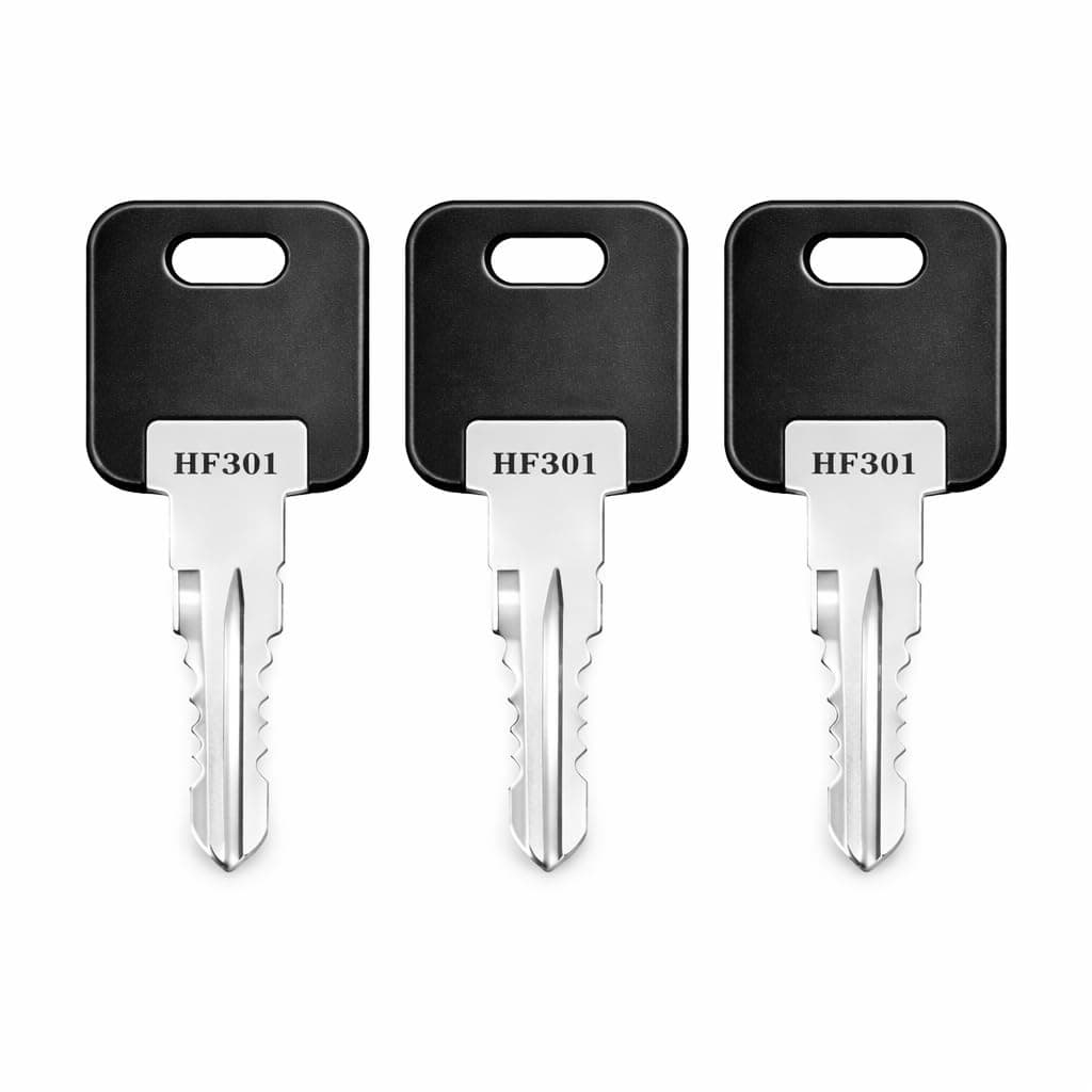 3 Pack HF314 RV Trailer Replacement Keys, Compatible with Fastec FIC CF EF HF Series, Pre-Cut Key HF301–HF351 for Motorhome and Travel Trailer Entry Door Locks