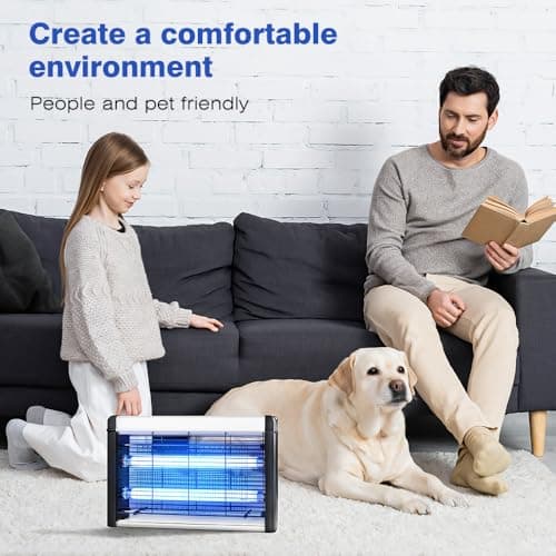 20W Electric Indoor Bug Zapper UV Bulbs –3500V Mosquito and Fly Zapper for Kitchens, Bedrooms, Living Rooms, and Covered Spaces (Indoor Bug Zapper) — view 4
