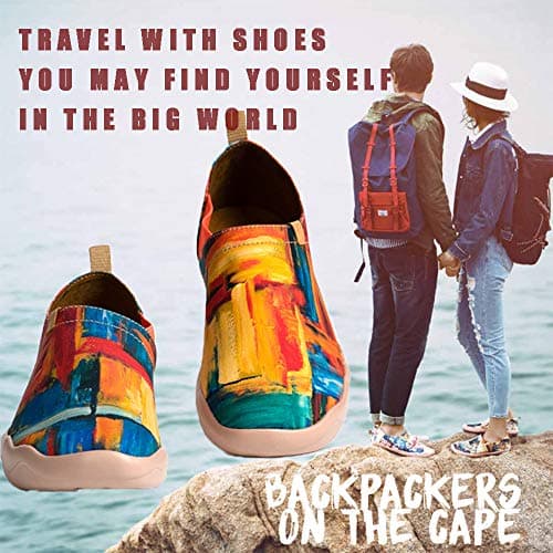 UIN Men's Walking Travel Shoes Slip On Canvas Casual Loafers Lightweight Comfort Art Painted Fashion Sneaker — view 6