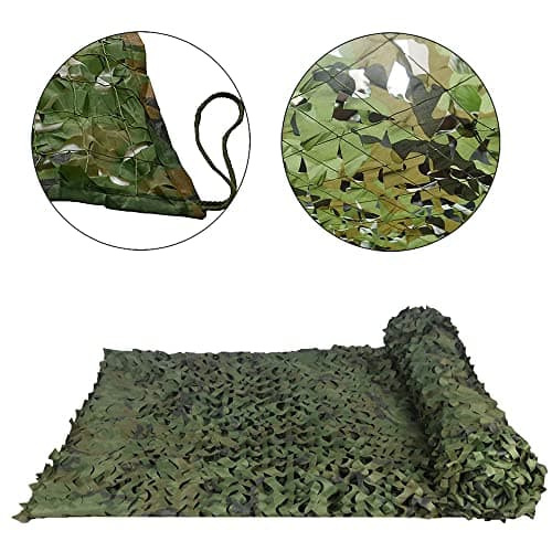 TENCEN Dual Mesh Custom Camouflage net for Blind Decor Courtyard Sunshade Photo Camp Fish Farm Factory Shelter Car Concealment Party Exhibit Backdrop Curtain Ceiling Fence Canopy Cover