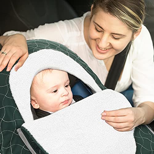 Yoofoss Baby Stroller Bunting Bags Winter Carseat Canopies Cover to Protect Baby from Cold Wind, Super Warm Plush Fleece Baby Carrier Cover for Infant Boys Girls — view 5