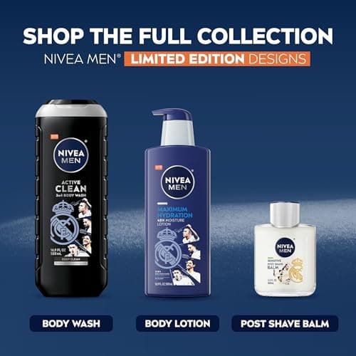 NIVEA MEN Real Madrid Limited Edition Design Maximum Hydration 48-Hour Moisture Body Lotion for Dry Skin, Aloe Vera Lotion for Men, 3-in-1 Body, Face and Hands, 16.9 Fl Oz Bottle — view 8