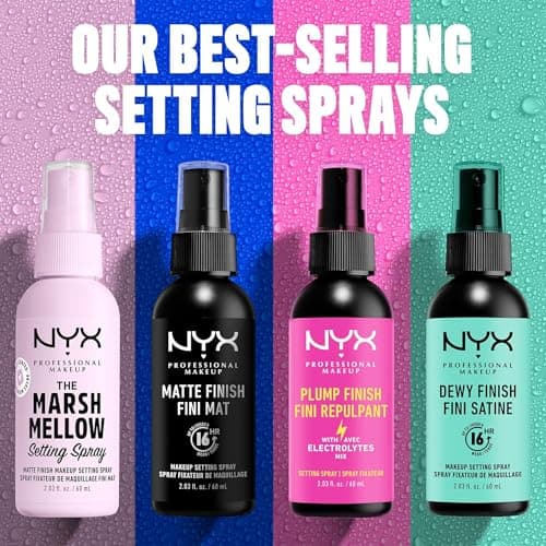 NYX Professional Makeup Matte Finish Setting Spray, Infused with NIACINAMIDE, Long Lasting 16h Wear, Sheer and Smooth Mattifying Spray, Combat Shine for a Poreless Complexion, Vegan Formula, 60mL — view 4