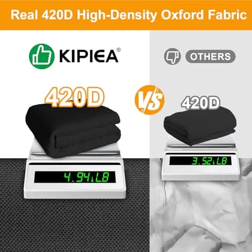 Kipiea Rectangular Patio Furniture Cover, Outdoor Table Chair Set Covers, Waterproof&Anti-UV General Seat Cover,98" L x 98" W x 28" H — view 4