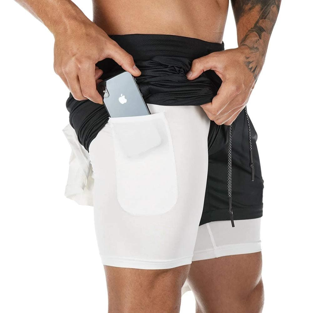 Superora Mens Running Gym 2 in 1 Sports Shorts Breathable Outdoor Workout Training Shorts with Pockets — view 11