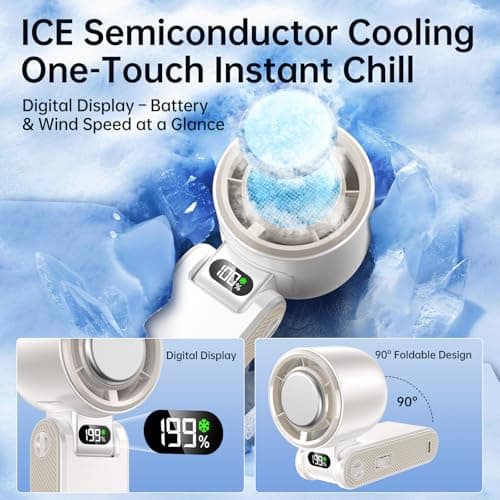 Coolhill Pro Handheld Portable fan with Turbo Cooling 199-Speed 5500mAh — view 3