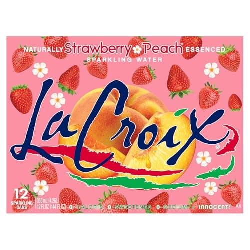 La Croix Sparkling Water, Strawberry Peach, 12 Fl Oz (pack of 12) — view 2
