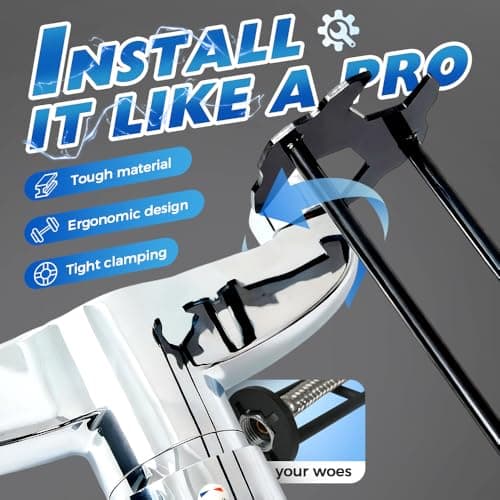 YPZVX Multifunctional Sink Wrench 2pcs,Plumbing Wrench for Tight Spaces,Faucet Installation Tool for Kitchen Bathroom, Under Basin Pipe & Angle Valve Repair Plumbing Tools (1 Set)