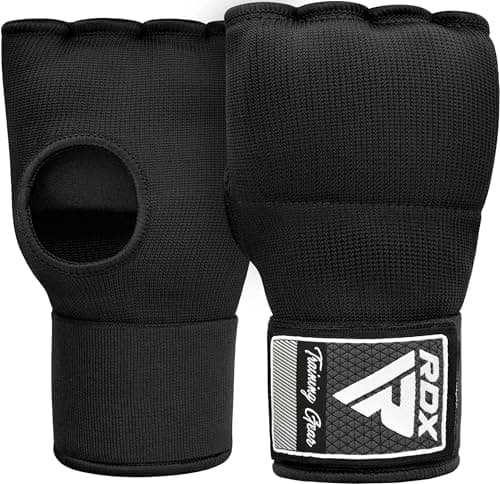 RDX Gel Boxing Hand Wraps Inner Gloves, Quick 100cm Long Wrist Straps, Elasticated, Padded Fist Hand Protection, Muay Thai MMA Martial Arts Punching Speed Bag Training Bandages — view 6