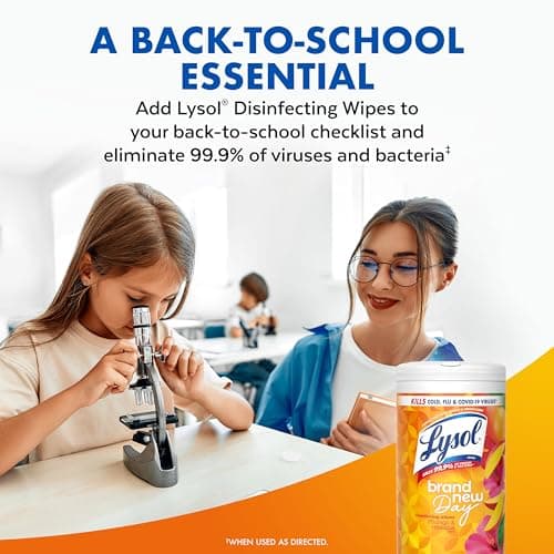 LYSOL Disinfecting Wipes, All Purpose Cleaner, Multi-Surface Antibacterial Cleaning Wipes, Household Cleaning Supplies, Dorm Essentials, Lemon + Mango & Hibiscus + Crisp Linen Scent, 80 ct. (4 Pack) — view 6