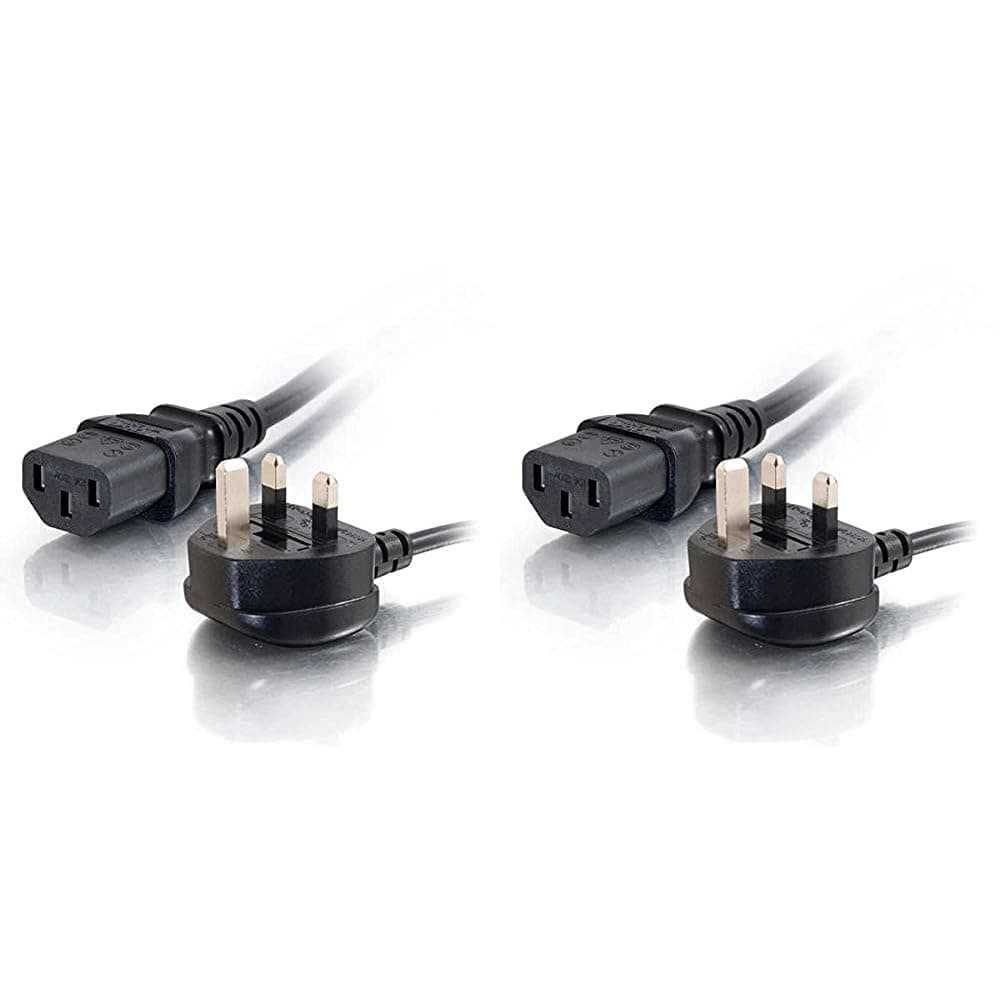 C2G 88512 1 Metre UK Power Cable IECC13 to BS1363 3 Foot Kettle Lead Power Cord, Black — view 7