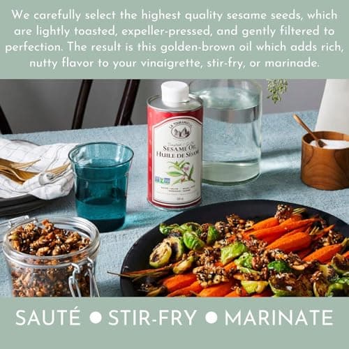 La Tourangelle Toasted Sesame Oil, Great for Cooking, Add to Noodles, Stir-Fry, Vegetables, Vinaigrettes, and Marinades, 500 mL 16.9 fl oz — view 4