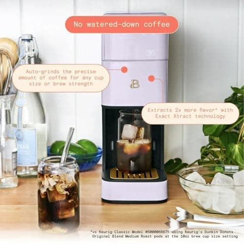 Programmable Single Serve Coffee Maker with Integrated Burr Grinder, Touch Controls, Fresh Custom Brew, Compact Design, Easy to Use — view 3
