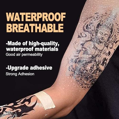 Tattoo Aftercare Bandage Roll, with Sliding Cutter 6 Inch x 2.2 Yards, Transparent Protective Film, Waterproof Breathable Stretchable Wrap for Tattoo Protection — view 3