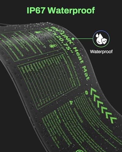 BN-LINK Seedling Heat Mat for Seed Starting 10" x 20.75", Waterproof Warming Mat Plant Heating Pad for Seed Germination, Indoor Growing, Hydroponic, Greenhouse, ETL Listed — view 3