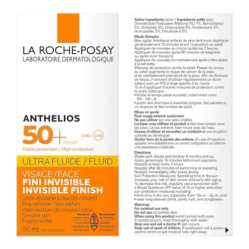 La Roche Posay Anthelios Ultra Fluid Face & Body Sunscreen SPF 50+, High UVA UVB Protection, Invisible Matte Finish, Water & Sweat Resistant, Fragrance Free, Recommended by Dermatologists — view 8