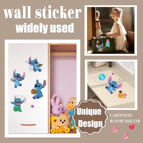 Stitch wall sticker, Removable Peel and Stick Suitable for Living Room, Smooth Wall, Kids Room(Size: 30 x 80 cm) — view 3