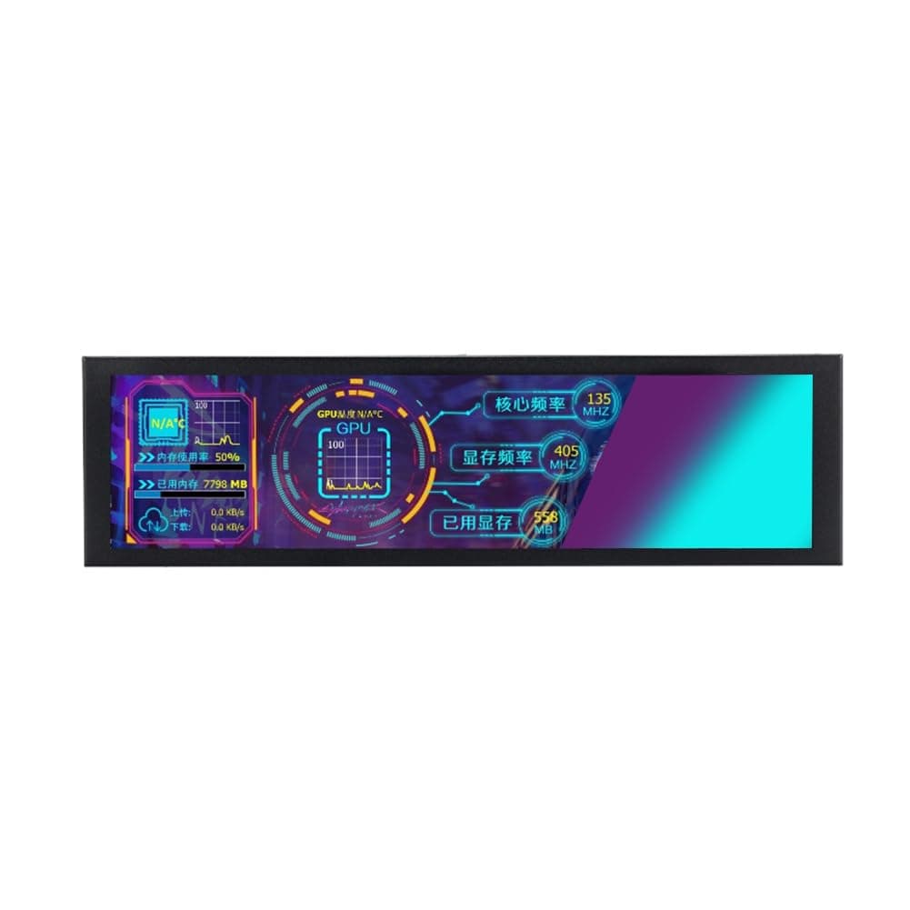Pantalla Secundaria Turing Smart de 9.2 Pulgadas IPS USB, Monitor de Computadora para PC con CPU, GPU y RAM para Monitoreo y Visualización. — view 2
