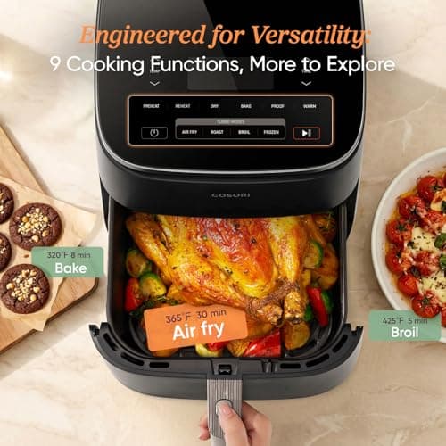 Cosori TurboBlaze Air Fryer, 9-in-1, 6 Qt, PFAS-Free Ceramic Coating — view 2
