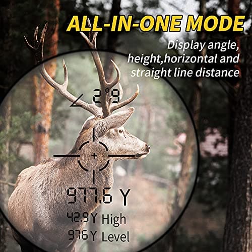 REVASRI Hunting Laser Rangefinder with Rechargeable Battery 1000 Yards Hunting Range Finder with Target Acquisition Technology Easy-to-Use Clear Accurate Rangefinders for Hunters — view 2