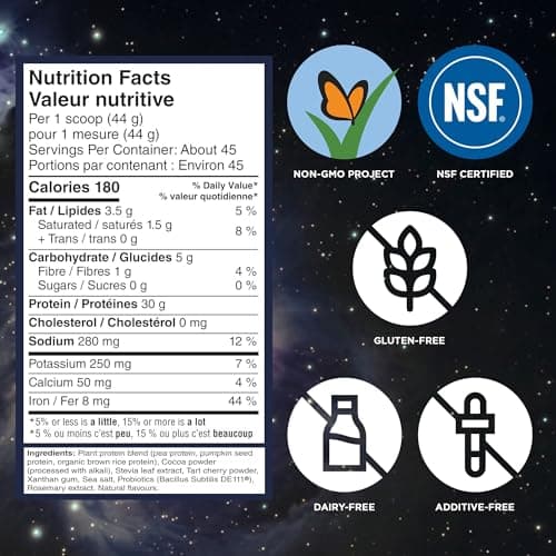 Vega Protein + Recovery, Chocolate – 30g Vegan Protein, Dairy & Gluten Free, Probiotics, NSF Certified, 1.98 kg (45 Servings) — view 5