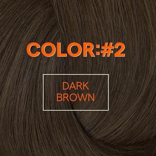 Full Shine Sew in Hair Extensions Real Human Hair 22 Inch Weft Extensions Color 2 Dark Brown Double Weft Full Head Straight Human Hair 105 Grams Hair Extensions Sew in Bundles Straight Hair — view 3
