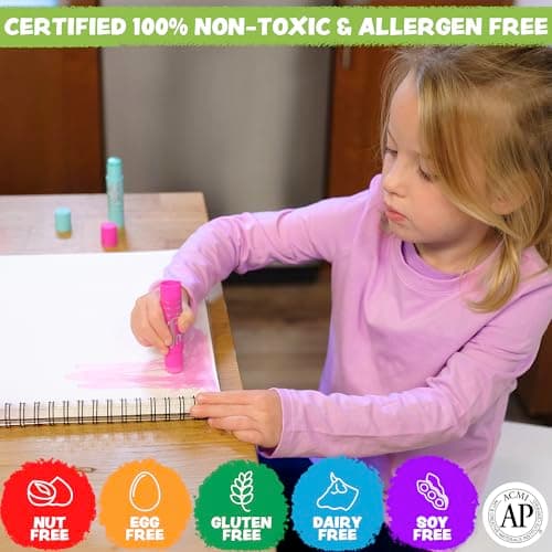 Kwik Stix Solid Tempera Paint Sticks, 24 Colors, Washable Paint Sticks for Kids, Non-Toxic, Quick Drying, Allergen Free, Comes in Classic, Metallic, & Neon Colors, Ideal for Kids and Toddlers — view 2