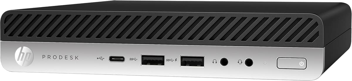 HP ProDesk 600 G5 Mini PC de escritorio, Intel Pentium G5420T, 8GB RAM, SSD 256 GB, Bluetooth, teclado QWERTY, ratón, USB WiFi, Windows 11 Pro (reacondicionado) — view 4