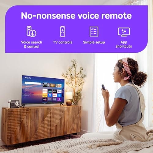 Roku Smart TV – 32-Inch Select Series, 1080p Full HD TV – Roku TV with Voice Remote – Flat Screen LED Television with Wi-Fi for Streaming Live Local News, Sports, Family Entertainment — view 3