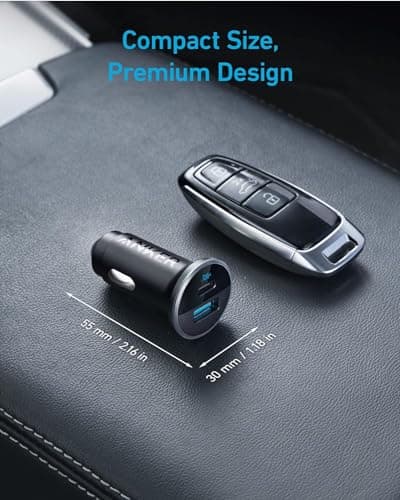 Anker 323 52.5W USB C Car Charger with 30W PowerIQ 3.0 Fast Charging — view 5