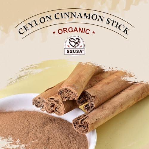 52USA Organic Ceylon Cinnamon Sticks, 1 Ounce (Pack of 1), True Cinnamon Farmed in Sri Lanka, Whole Cinnamon Sticks Bulk, Vegan, Non GMO, 28g — view 2