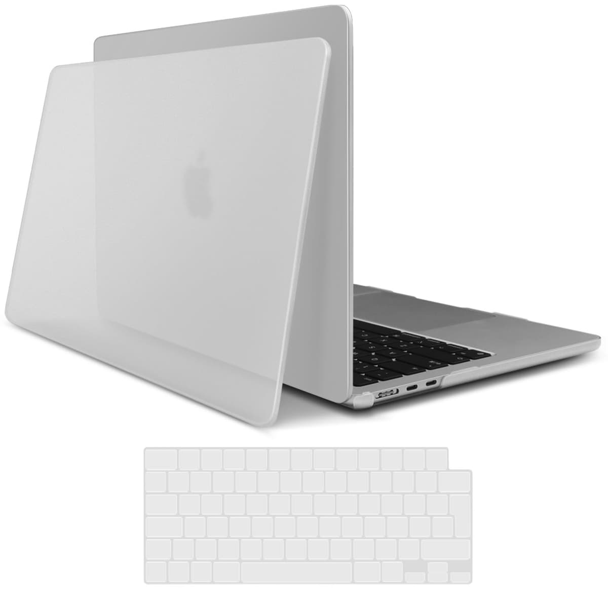 TECOOL Case compatible with MacBook Air M1 & MacBook Air 13 inch Retina 2020 2019 2018 (A2337 A2179 A1932), Plastic Snap On Hard Shell Cover & UK EU Keyboard Protector, Crystal Clear (Glossy) — view 37