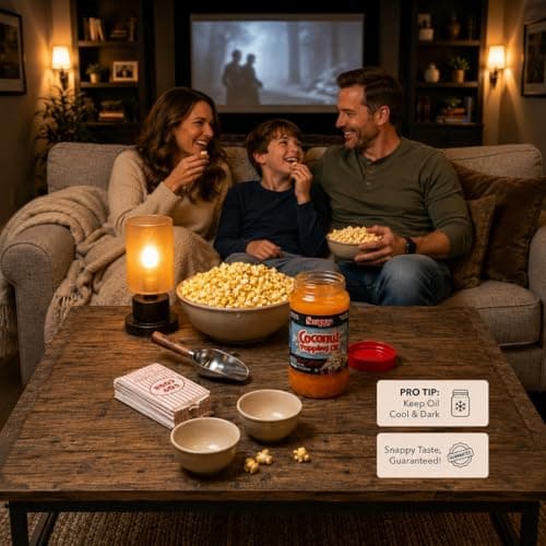 Snappy Pure Colored Coconut Oil for Home Movie Theater Popcorn, Naturally Colored with Beta Carotene, 15 ounce (444ml), Premium Cooking Oil for Snack Preparation — view 4