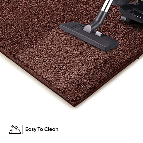 Ambiant Pet Friendly Solid Color Area Rugs Chocolate - 2' Round, Indoor, Stain & Fade Resistant, Perfect for Living Room, Bedroom, Dining Room, Entryway, Doorway, Pet & Kids Friendly Rug, Wedding — view 5