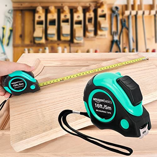 Amazon Basics Tape Measure - 4.88 Meters, Turquoise — view 4
