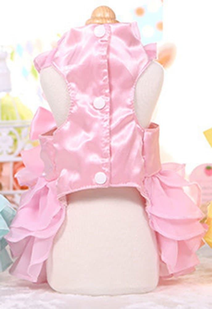 MaruPet Fashion Sweet Puppy Dog Chiffon Princess Dress for EXTRAL Small and Small Dog Pink S — view 2