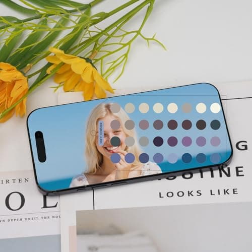 Ultimate 12 Season Color Analysis Template Cards (Set of 2),Portable Color Matching Guide for Outfits & Makeup,Scratch-Proof Double-Sided Palette with 60+ Color & Bead Ball Chains (Soft Summer) — view 4