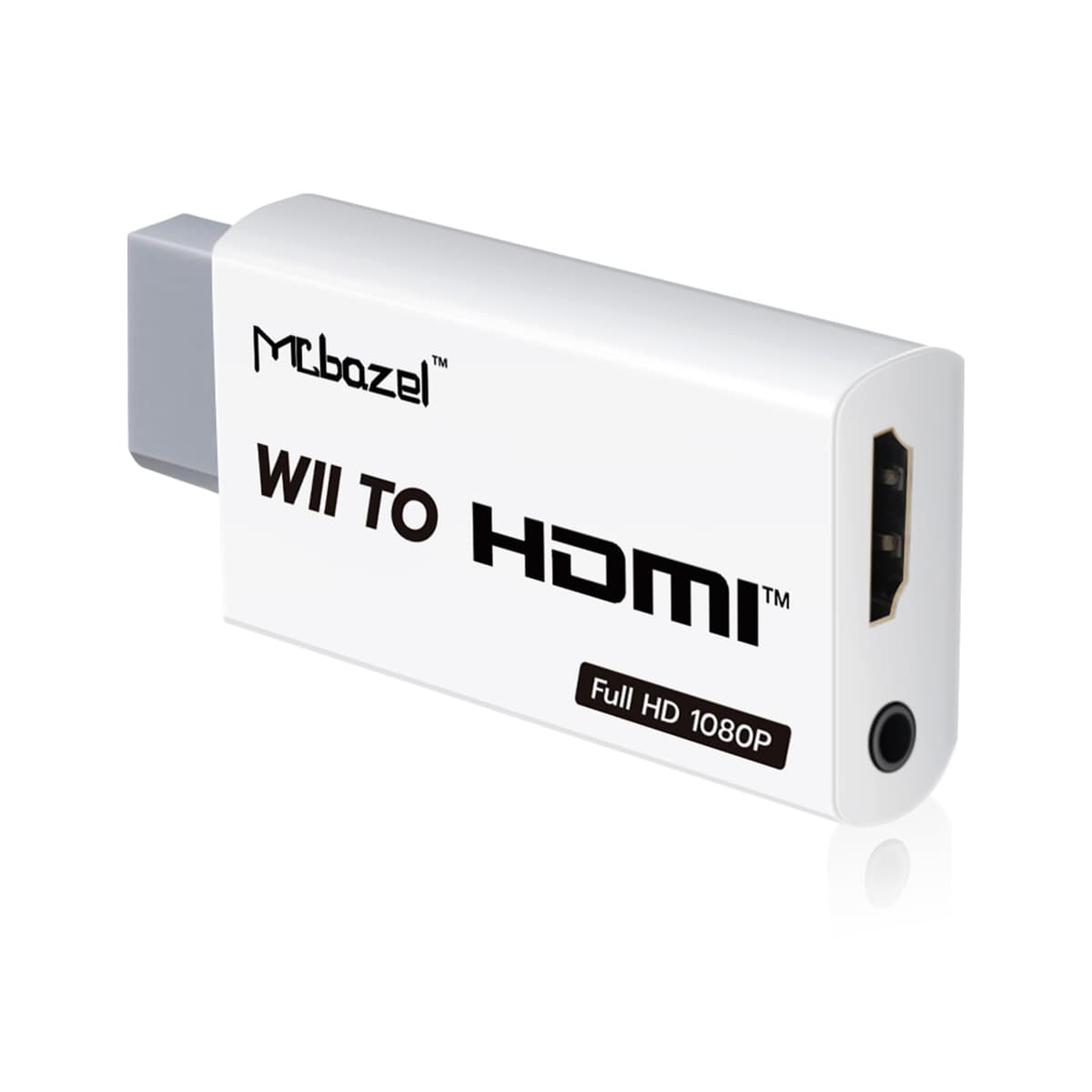 Mcbazel Wii a HDMI Converter, Convertidor de Adaptador Wii HDMI de Video Full HD 1080P con Audio de 3.5mm
