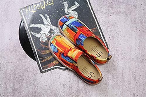 UIN Men's Walking Travel Shoes Slip On Canvas Casual Loafers Lightweight Comfort Art Painted Fashion Sneaker — view 5