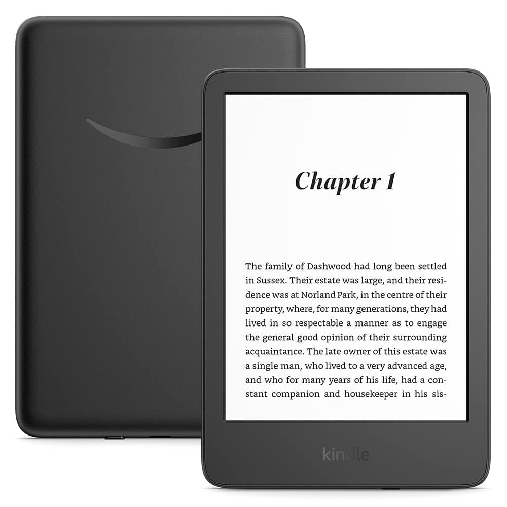 Certified Refurbished Kindle (2022 release) | The lightest and most compact Kindle, now with a 6", 300 ppi high-resolution display and double the storage, with ads, Black — view 2