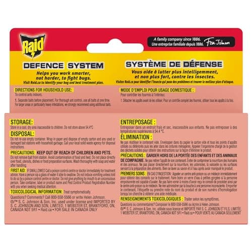 Raid Ant Killer Baits and Traps, Kills Ants Where They Breed, For Indoor Use, Child Resistant, 4 Bait Stations