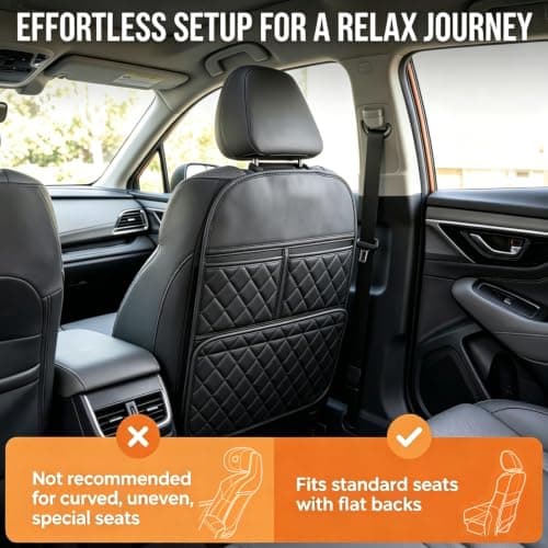 ROXAI 2 Pack Kick Mats Back Seat Protector, Seat Back Cover for Kids Feet, Anti-Kick Pad for Back of Front Seats – Waterproof, Keep Car Clean from Dirt, Scuffs & Stains — view 4