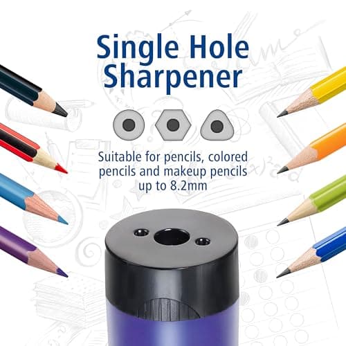 STAEDTLER pencil sharpener, premium quality sharpener with screw-on lid, prevents accidental openings, compact size for pencil case and work-station, 511 63BK (Pack of 1) , Assorted colors. — view 5