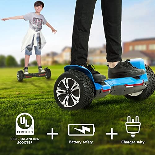 Gyroor Warrior 8.5 inch G2 All Terrain Off Road Scooter with Bluetooth Speakers and LED Lights, Self Balancing Scooter for Kids ages 6-12 and Adults — view 5
