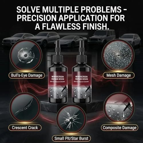 Bighero Windshield Repair Kit, 2026 Latest Car Windshield Crack Repair Kit, 5Min Quick-Repair, 2 Bottles Nano Glass Repair Liquid,Fix Bullseye & Star Cracks. All Crack Types Windshield Repair Kit — view 3