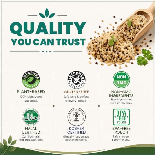 Eat Regal Brown Rice with Quinoa, Nutty & Wholesome, Always Fluffy, No Clump & No Kneading, Ready in 1.5 Minutes, 10g Protein 6g Fiber, Vegan Gluten-Free Non-GMO, 8.8 oz Pack of 6 — view 4