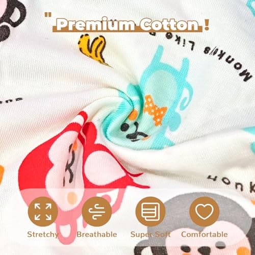 PETCARE Cartoon Dog Shirts for Small Dogs Cute Dog Clothes Brown Monkey Tshirt Soft Cotton Puppy Pajamas Breathable Sleeveless Pet Tank Top Spring Summer Dogs Clothes for Chihuahua Yorkie Shih Tzu — view 6