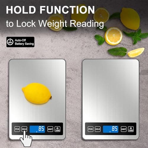 Fuzion Food Scale, 22lb/0.1oz Digital Kitchen Scale - 7 Units, Tare & PCS — view 4